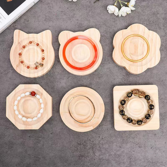 <NEW> Wooden | display plate | cute | jewelry display |DIY|6 combinations