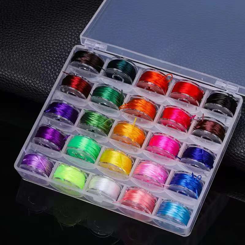 Flat silk | stretch thread | beaded thread 【DIY 25 Colors】